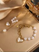 Romantic Heart Shaped Pendant & Bracelet