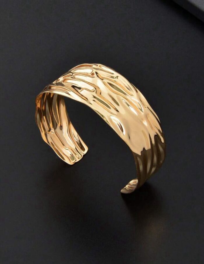 Gold Statement Open Cuff - Image 3
