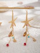 Handmade Bohemian style sea Element earrings