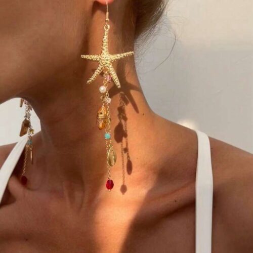 Handmade Bohemian style sea Element earrings