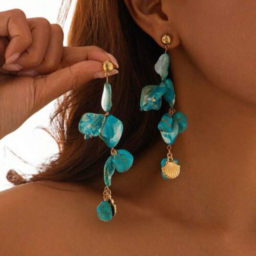 Seashell & Starfish Decor Earring