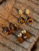 Vintage Resin Inlaid Earring