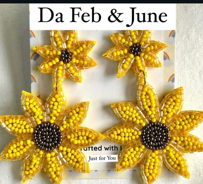 Cute Sunshine Sunflower Handmade Earring - Image 7