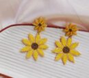 Cute Sunshine Sunflower Handmade Earring