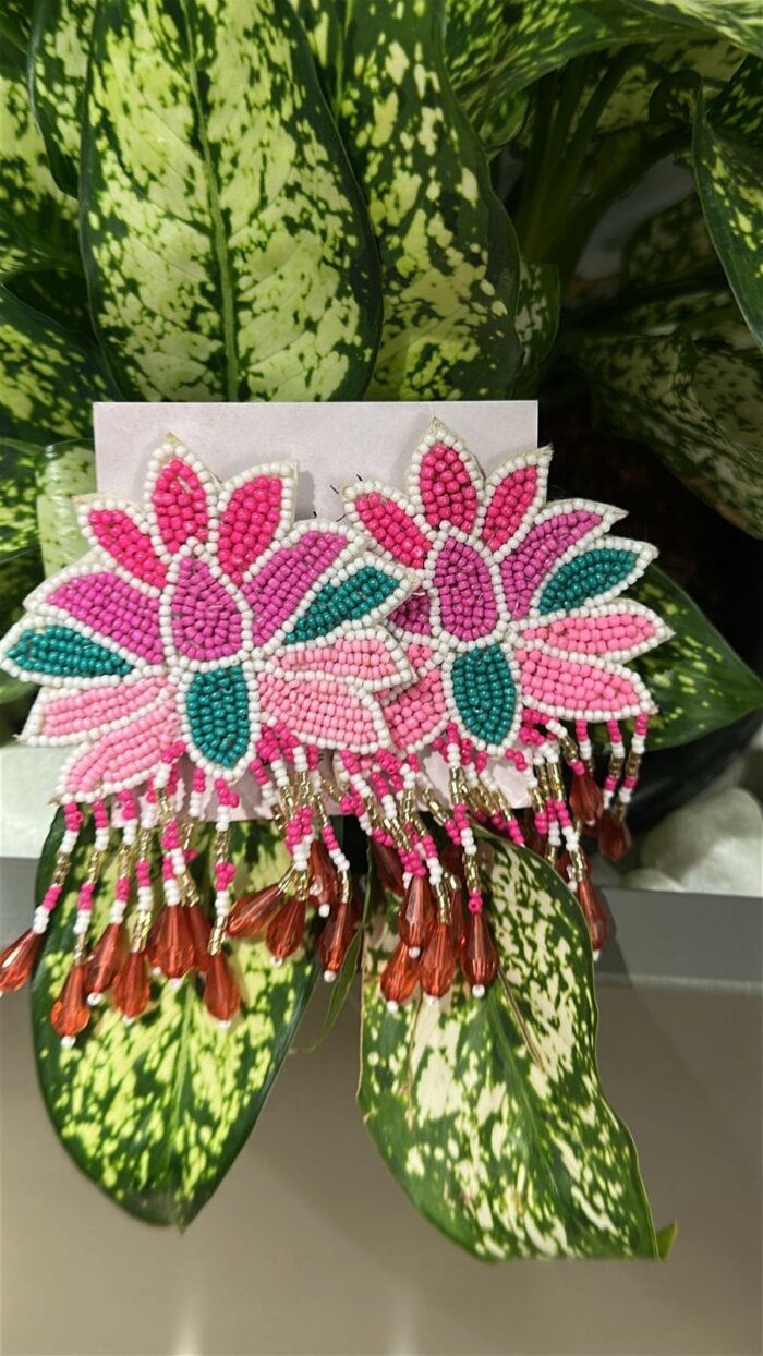 Traditional Pink Tessalee Earrings - Image 3