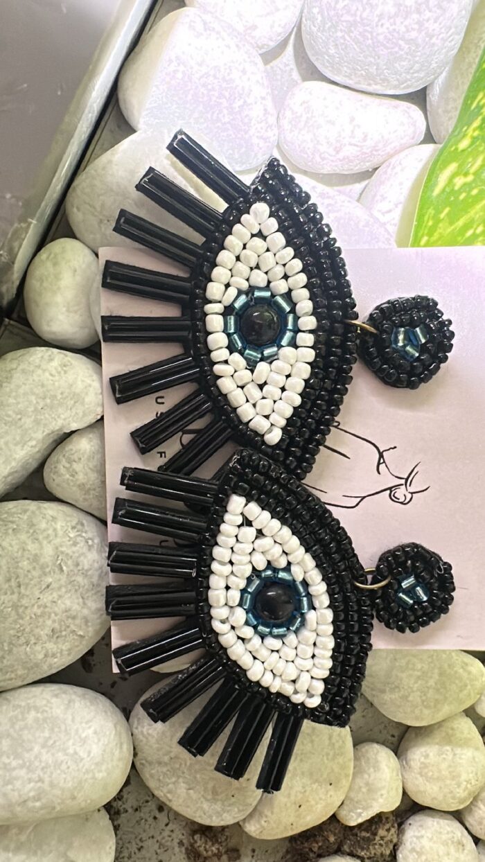 Black Evil Eye Tessalee Earring - Image 6