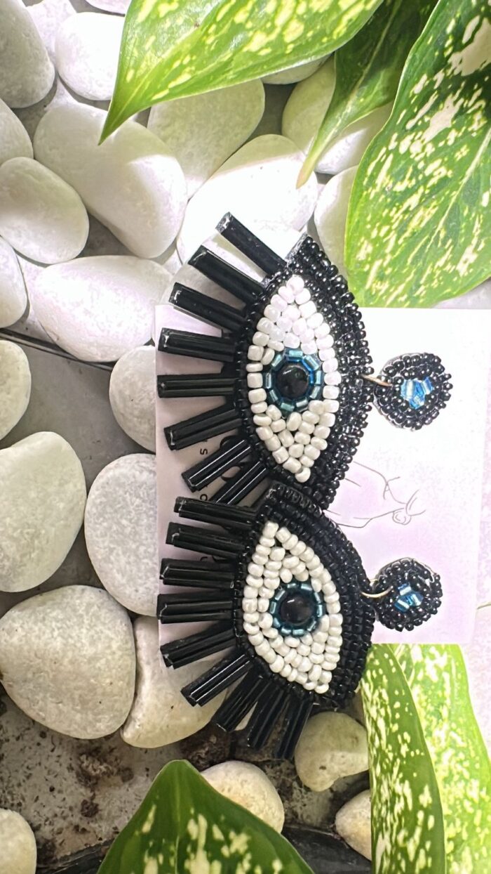 Black Evil Eye Tessalee Earring - Image 4
