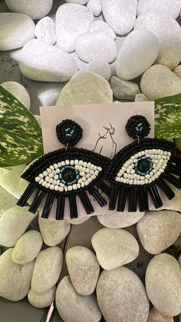 Black Evil Eye Tessalee Earring - Image 5