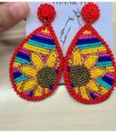 Sunny and Bold Beaded Earrings