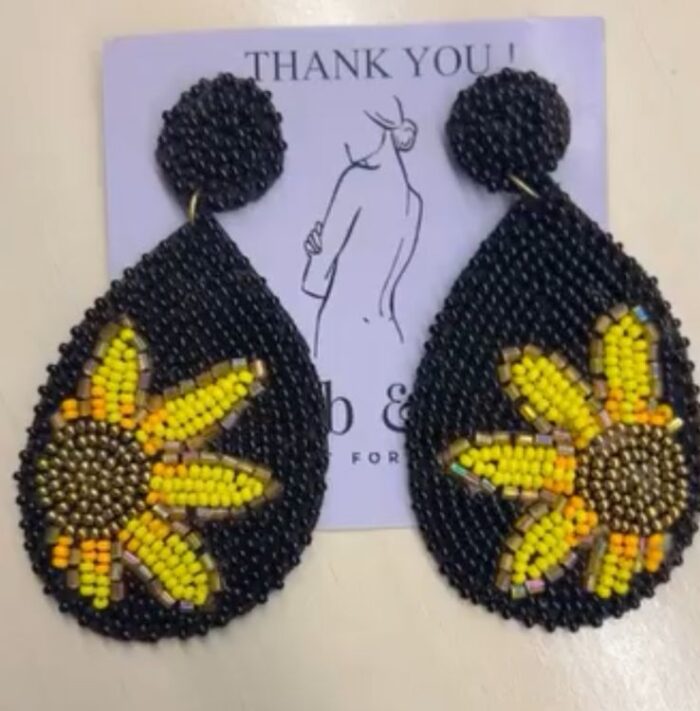Sunny and Bold Beaded Earrings - Image 7