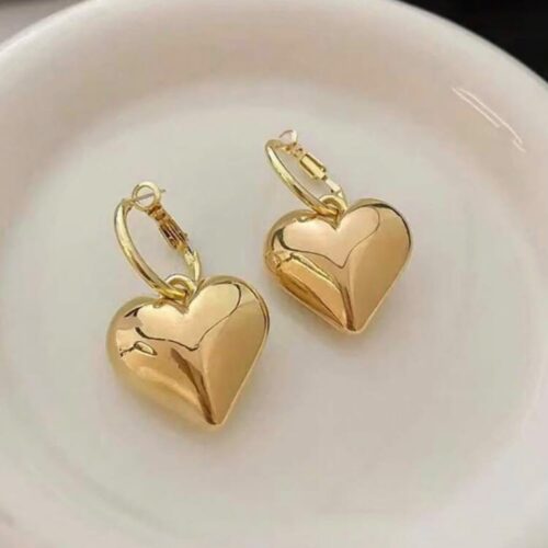 oversized heart hoop earrings
