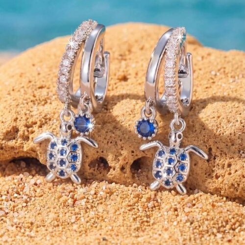 Charming studded sea turtle